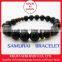 Naoe Kanetsugu samurai bracelet, black onyx 10 mm and Red tiger-eye beads