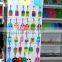 plastic pp hand fan/custom printed strawberry plastic Seven folding fan