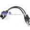 1 in 2 Ethernet LAN Network Cable RJ45 male to male plug &DC female 5.5m