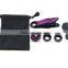 Mobile Camera Extra Lens 3 in 1 Set 198 Degree Fisheye Lens Wide Angle And Micro Lens Kit
