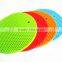FDA Food Grade High Temperate Heat Resistant Round 18cm Cooking Wholesale Silicone Trivet for Hot Pot Pan