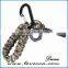 Army tactical outdoor survival paracord key chain with firestarter bar
