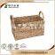 hot sale high quality stand Accept OEM rustic hinging unique aluminum handles wicker basket no handles