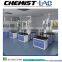 chemical resistant laboratory furniture type lab metal center bench with reagent shelf and lab height adjustable stools