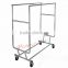 Double Rail Collapsible Clothing Display Rack