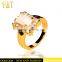 Jingli Jewelry Gold Plated Silver Engagement Ring With Rectangle Zircon (YJ-810)