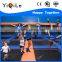 New design big indoor rectangular trampoline with basketball hoop for sale