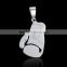 Rellecona 316l stainless steel fist design pendant necklace ,silver color jewelry