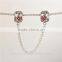 Latest Trendy Silver Charm Pluto Design Safty Chain DIY Charm