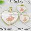 Hot selling heart style gold color jewelry set from china suppliers jewelry