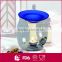 Wholesale blue glass stainless steel essential tea light oil burners