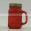 16oz Pure Color glass Mason Jar with Mental Lid and Plastic Straws