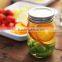 Haonai wholesale promotional food storage embossed ball glass mason jar with lid