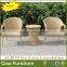Balcony furniture coffee shop beige table set