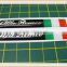 2 Domed stickers with an Italian Flag Red/Silver 80mm x 12mm