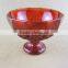 purple red glass bowl