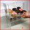 2 Trays Acrylic Pastry&Donut Display Display Case with Magnetic Door