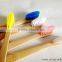 colorful soft bristle bammboo tooth brush, toothbrush with bamboo handle