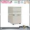 Light blue office filing cabinet metal mobile filing cabinet with 3 drawer