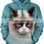 Custom cartoon cat hoodies cat sweatshirt