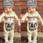 S17543A 2017 fashion baby clothes baby short-sleeved rompers letter jumpsuit