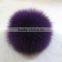 Myfur Customized Dark Grey Real Fox Fur Bobble Attached Hat or Bag Charm Keychain