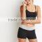 Wholesale foldover waist colorblocked yoga shorts,lady running shorts