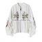 B22676A Korea fashion women baseball uniform coat embroidered jacket windbreaker jacket