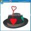 Clown bowler hat with flower for circus fancy dress accessory