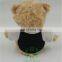 Rose velvet 15cm sitting height custom teddy animal bear with T-shirt