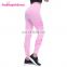 2017 Popular Pink Women Mid Waist Seamless Sport Fitness Yoga Pants