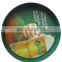 Cheap round plastic non-slide tray for food fruit beer