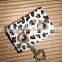 custom irregular shape cutting leather patch label for jeans garment