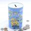 Custom cylindrical iron coin bank tin cans wholesale