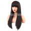 Wholesale hair preplucked straight wave human hair lace front wig