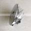 TD04HL 19T 46.02/58.00mm 11+0 Blades 49189-X High Performance Turbocharger Milling/aluminum 2618/billet Compressor Wheel