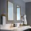 Nordic brass rectangular bathroom wall-mounted mirror/dressing table mirror, full-length mirror gold customization