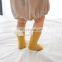 2020 Baby Girls Knee High Socks Angel wing Summer Autumn Cotton Socks Solid Candy Color Kids Toddler Short Socks For Children