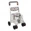6 wheels adult supermarket heavy duty folding steel steel shopping trolley cart walker rollator