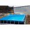 Commercial Portable PVC Inflatable Water Pool Rectangular Metal Frame Swimming Pool for sale