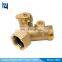 HENGXIN Heavy Duty Brass Hose Y-Connector Two way valve with Shut-Off Valves Brass Hose Splitter