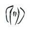 1 Pair Real Carbon Fiber Front Bumper Splitter Lip Fin Air Knife Auto Body For Passat CC Diffuse Splitters 2009-2012