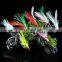 20pcs/box Wholesale Fishing Lure Parts  2/4/6/8/10# Black Lure Hook Treble Fishing Hook With Feather