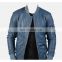 Man factory wholesale handmade beautiful design men bomber jackets collarless with zip closure type motorcycle jacket