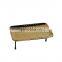K&B Wholesale Gold Crocodile Print Ceramic Decorative Ottoman Coffee Table Serving Tray