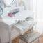Furniture Dressing Table 4-Drawer Makeup Dresser Set with Stool & Oval Mirror