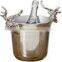 New Design Metal Stainless Steel Wine Cooler & Wine Chiller Hot Sale Deer Head Decorative Ice Bucket For Bar