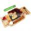 Bamboo Cheese Board with Cheese Tools, Cheese Plate Charcuterie Platter with Utensils Set and 4 Stainless Steel Cutting Knives