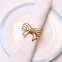 Plated Gold Bow Knot Rhinestone Napkin Ring For Festival's Table Decoration