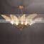 Modern Art Lighting Fixtures Villa Kitchen Island Antiqued Silver Leaf Pendant Lamp Simple Branch Chandelier